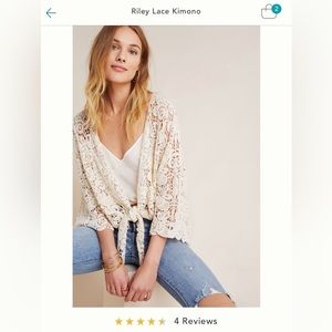 Anthropologie Riley Lace Kimono NWT
